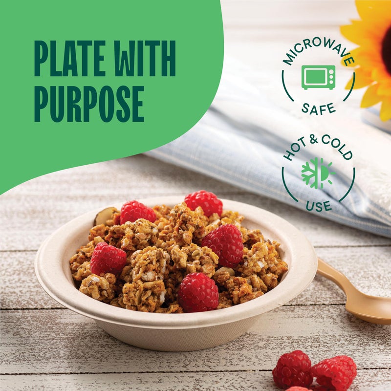 Stack Man Paper Bowls, 100% Compostable Disposable Soup Bowl [125-Pack] - PFAS-Free - BPI Certified - [16 oz] Heavy Duty, Eco-Friendly, Biodegradable Bagasse Hot Food Plates and Bowls - Natural Brown - Image 3